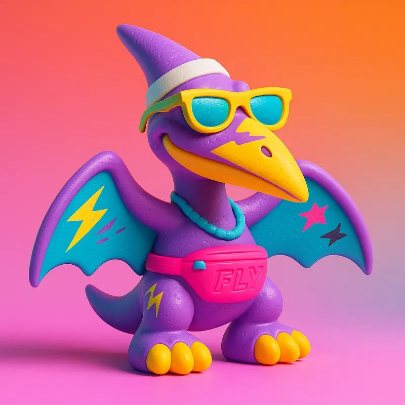 Retro 80s 90s Dinosaur Toy Prompts