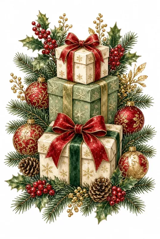 Vintage Christmas Clipart 50 Packs