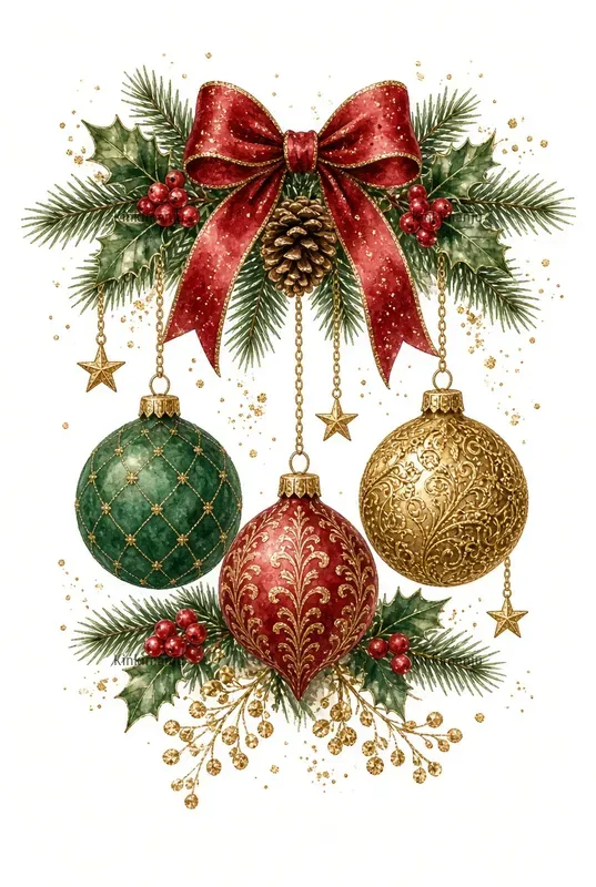 Vintage Christmas Clipart 50 Packs