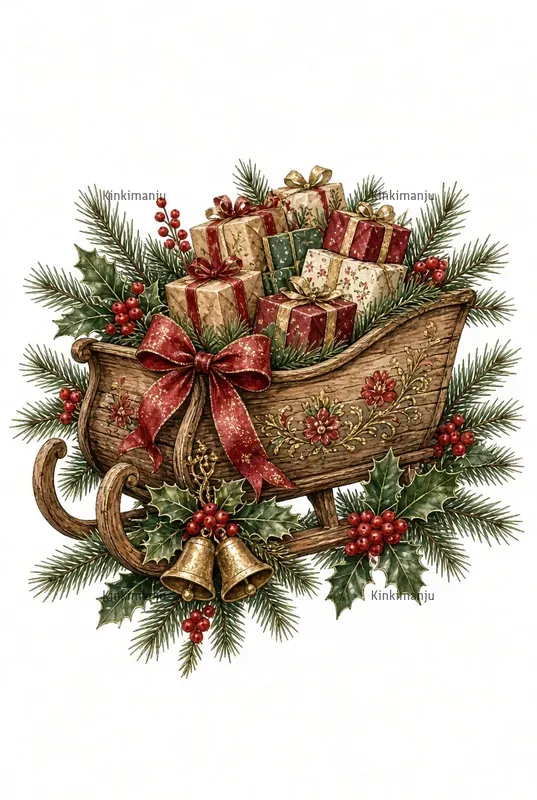 Vintage Christmas Clipart 50 Packs