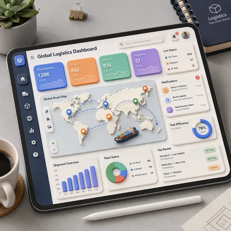 3D Claymorphic Dashboard UI Renders