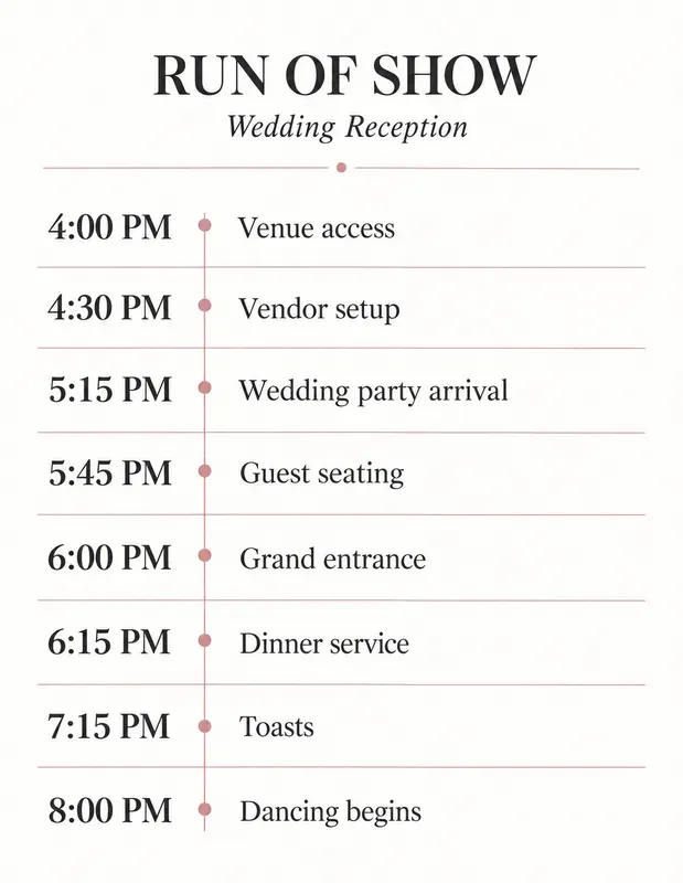 Event Run Of Show Generator