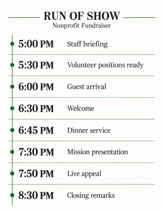 Event Run Of Show Generator