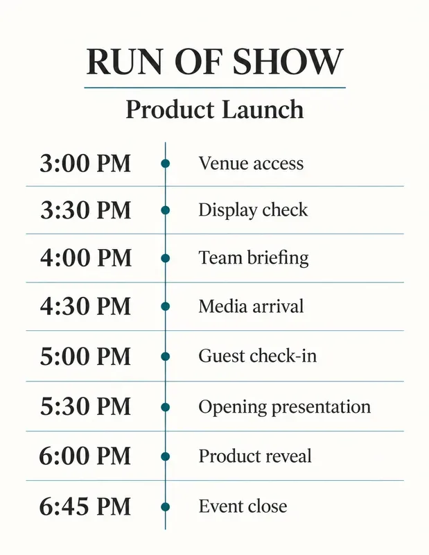 Event Run Of Show Generator