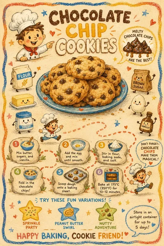 Kids Storybook Doodle Recipe Posters