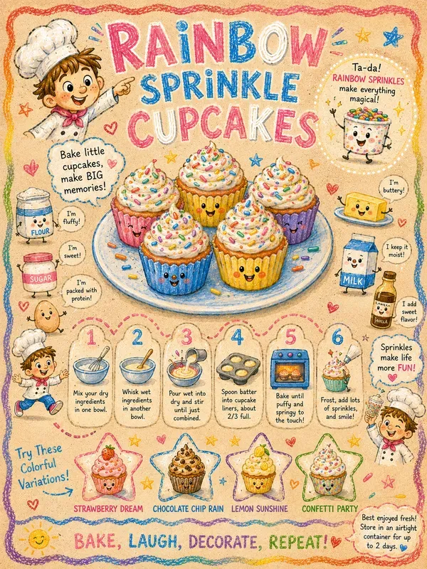 Kids Storybook Doodle Recipe Posters
