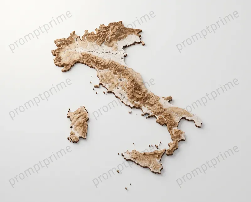 3D Topographic Country Maps