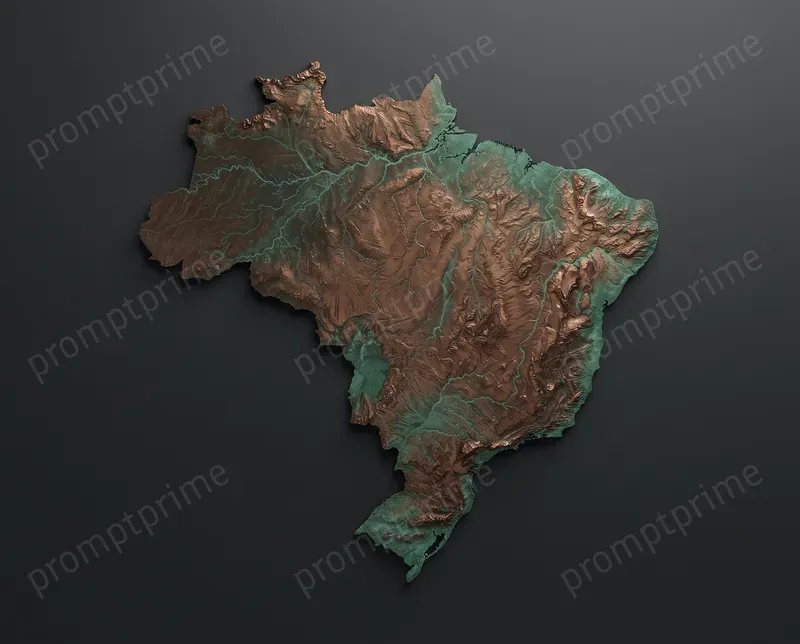 3D Topographic Country Maps