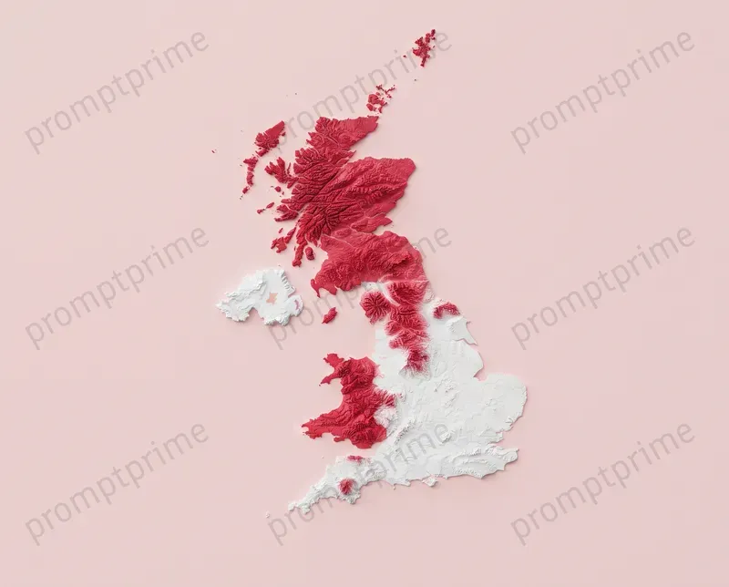 3D Topographic Country Maps