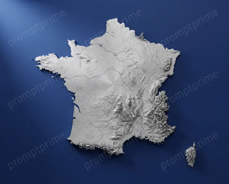 3D Topographic Country Maps