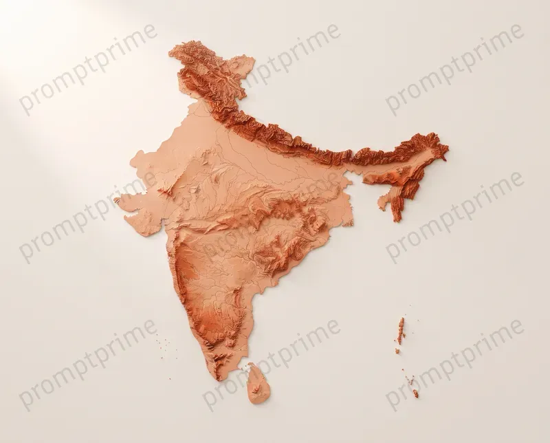 3D Topographic Country Maps