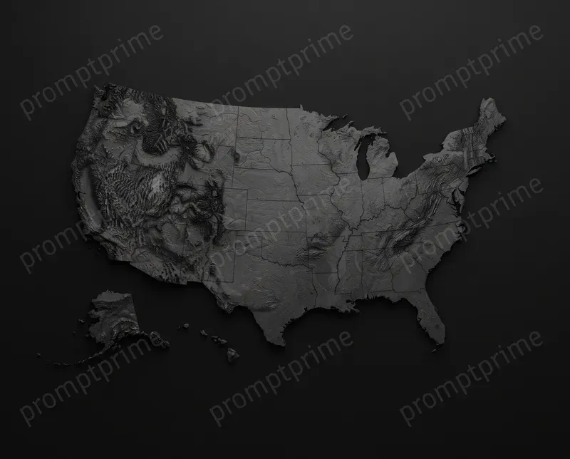3D Topographic Country Maps