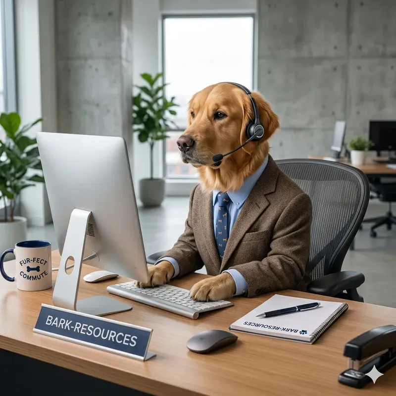 Funny Animal Office Worker Ads