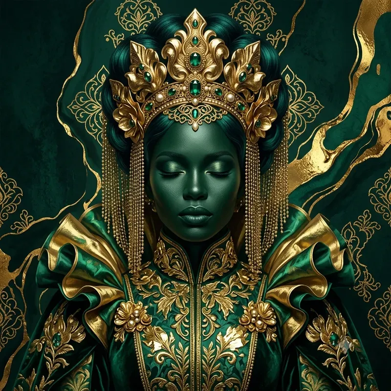 Emerald Gold Luxury Portraits