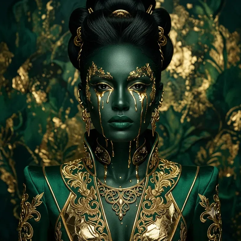 Emerald Gold Luxury Portraits