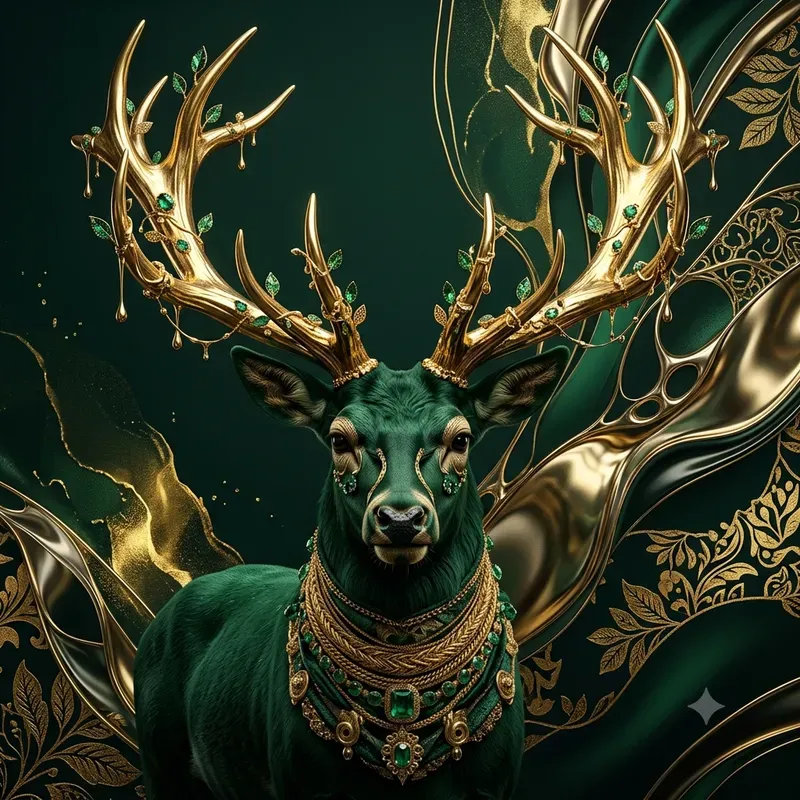 Emerald Gold Luxury Portraits