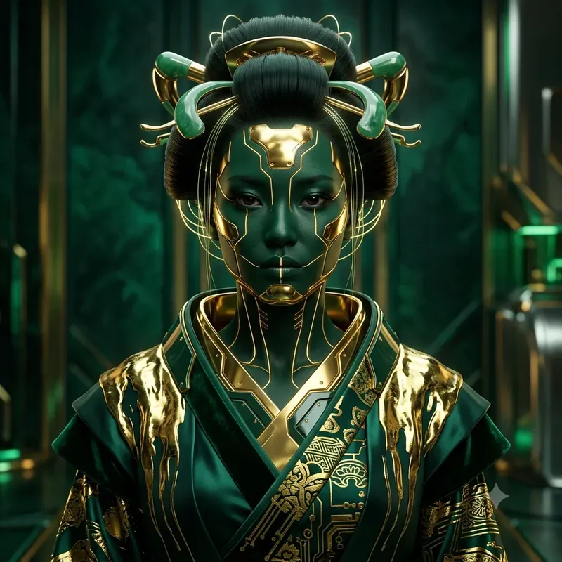 Emerald Gold Luxury Portraits