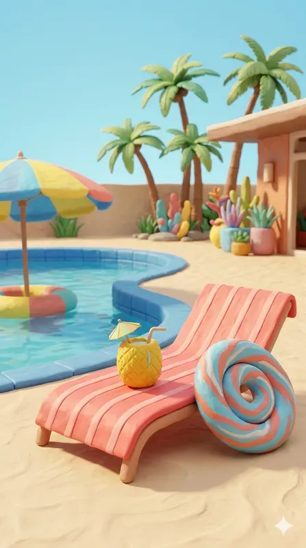 3D Claymation California Summer Holidays