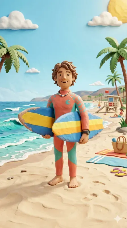 3D Claymation California Summer Holidays