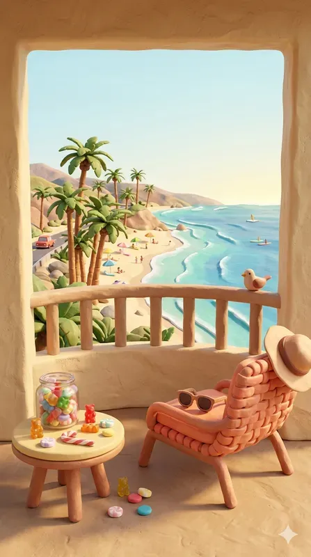 3D Claymation California Summer Holidays