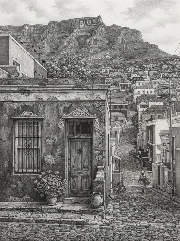 Realistic Graphite Pencil Travel Posters