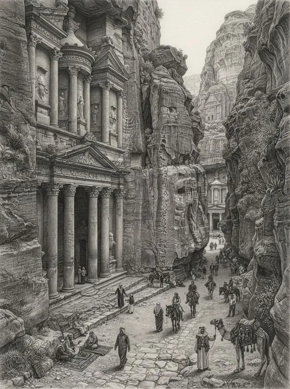 Realistic Graphite Pencil Travel Posters