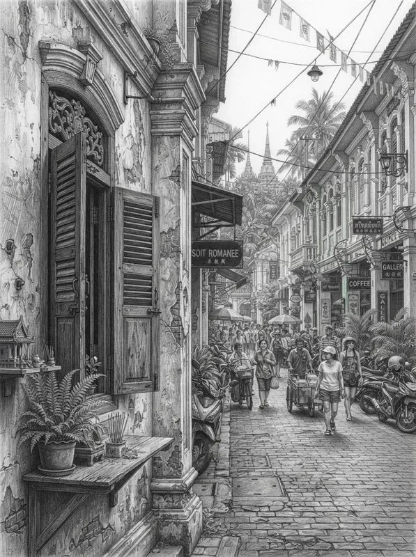 Realistic Graphite Pencil Travel Posters