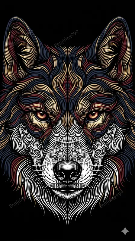 Symmetrical Geometric Animal Linocuts