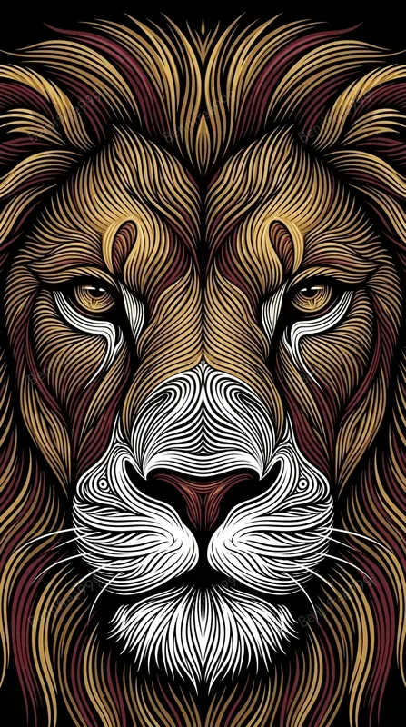 Symmetrical Geometric Animal Linocuts