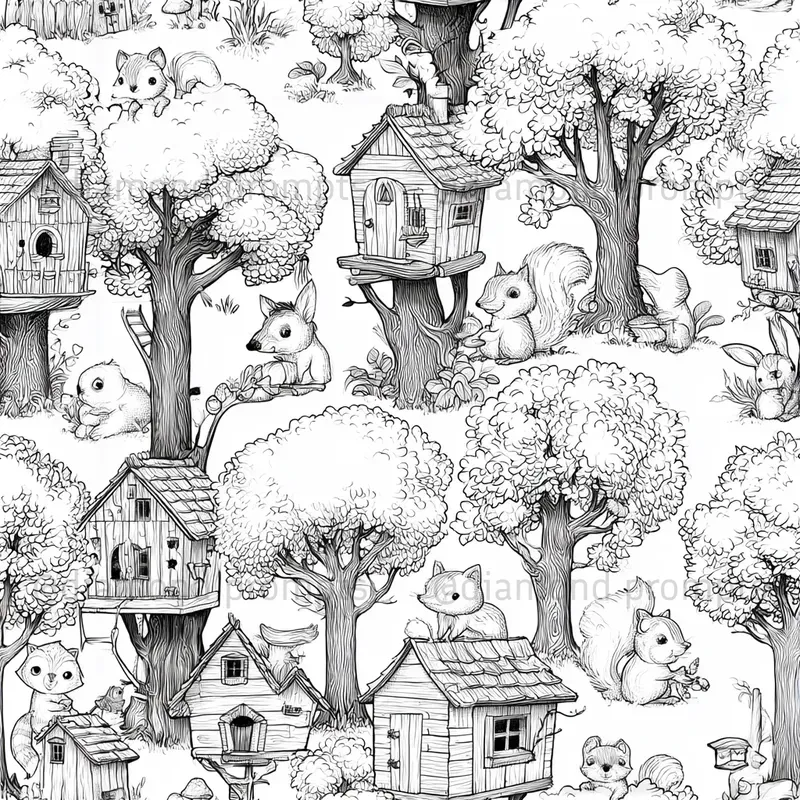Little Worlds In Line Art