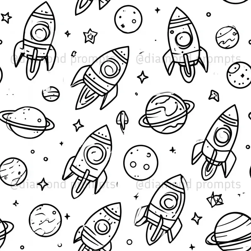 Little Worlds In Line Art