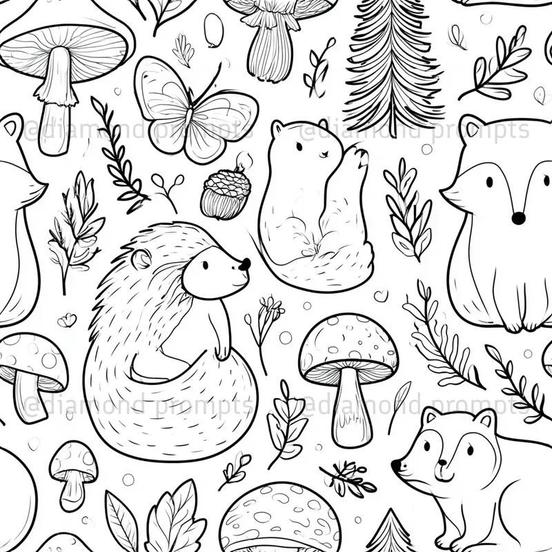 Little Worlds In Line Art