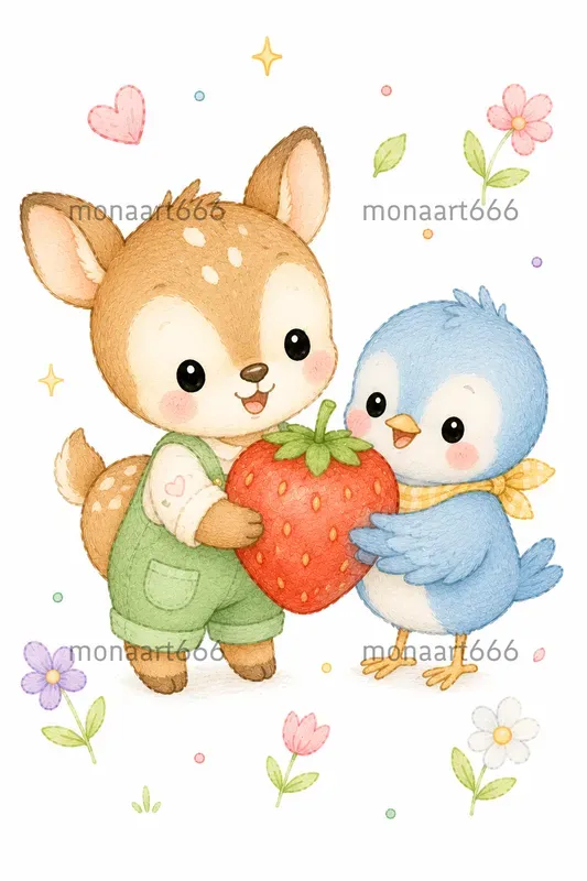 Whimsical Soft Pastel Chibi Collections