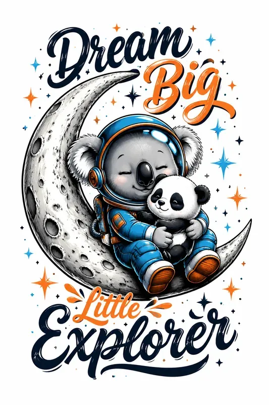 Moonlit Space Buddy Tshirt Designs