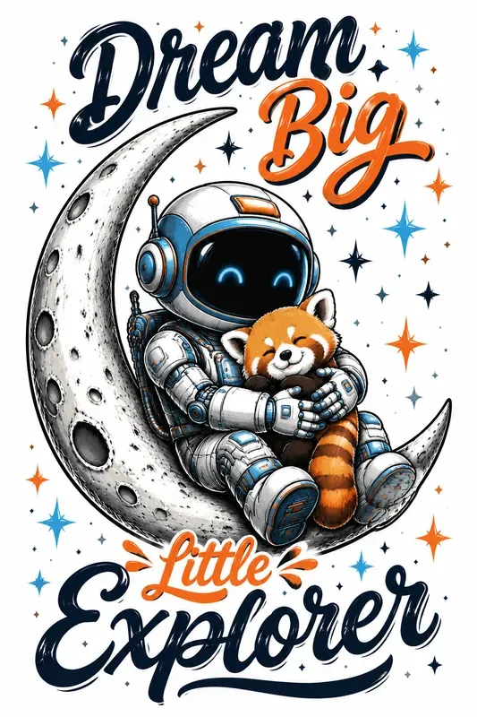 Moonlit Space Buddy Tshirt Designs