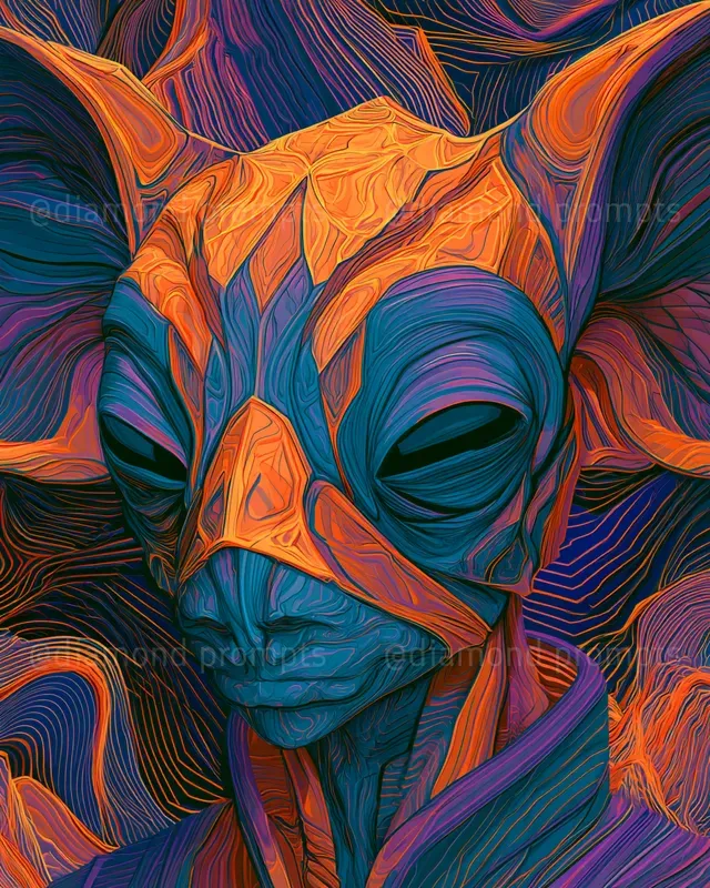 Neon Contour Psychedelia