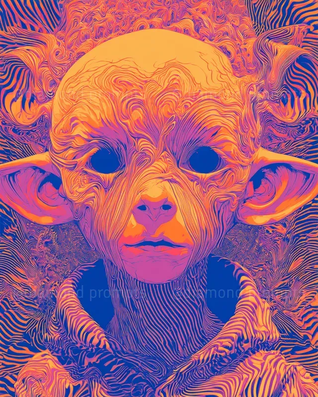 Neon Contour Psychedelia