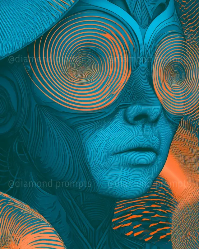 Neon Contour Psychedelia