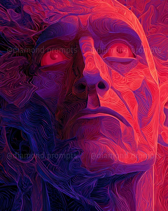 Neon Contour Psychedelia