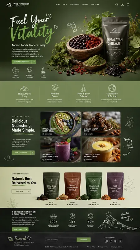 Modern Artistic Cooking Website UIs