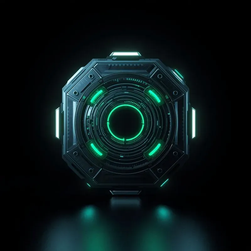 3D Cyber Security Tech Hud Icons