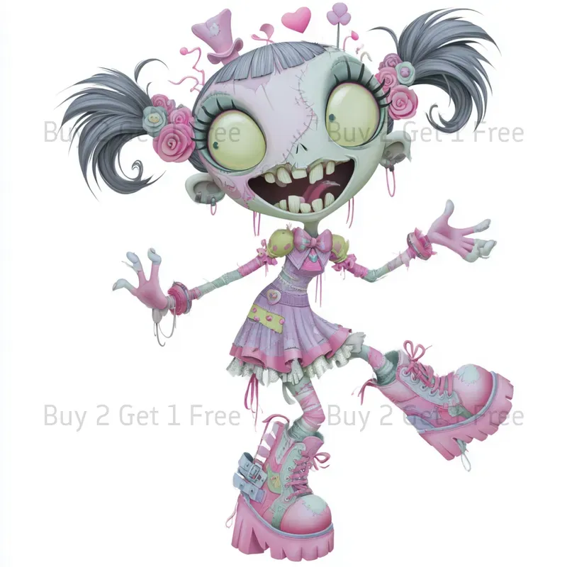 Zombie Girl Clipart