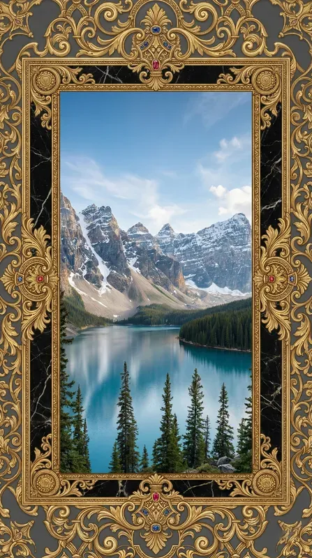 Luxury Gold Filigree Marble Overlays