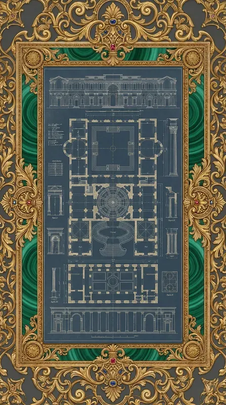 Luxury Gold Filigree Marble Overlays