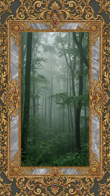 Luxury Gold Filigree Marble Overlays