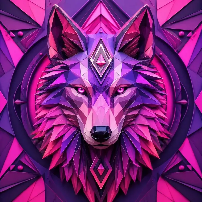 Vibrant Geometric Animal Art
