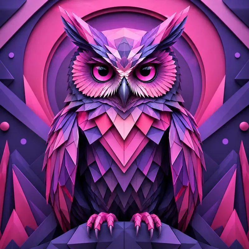 Vibrant Geometric Animal Art