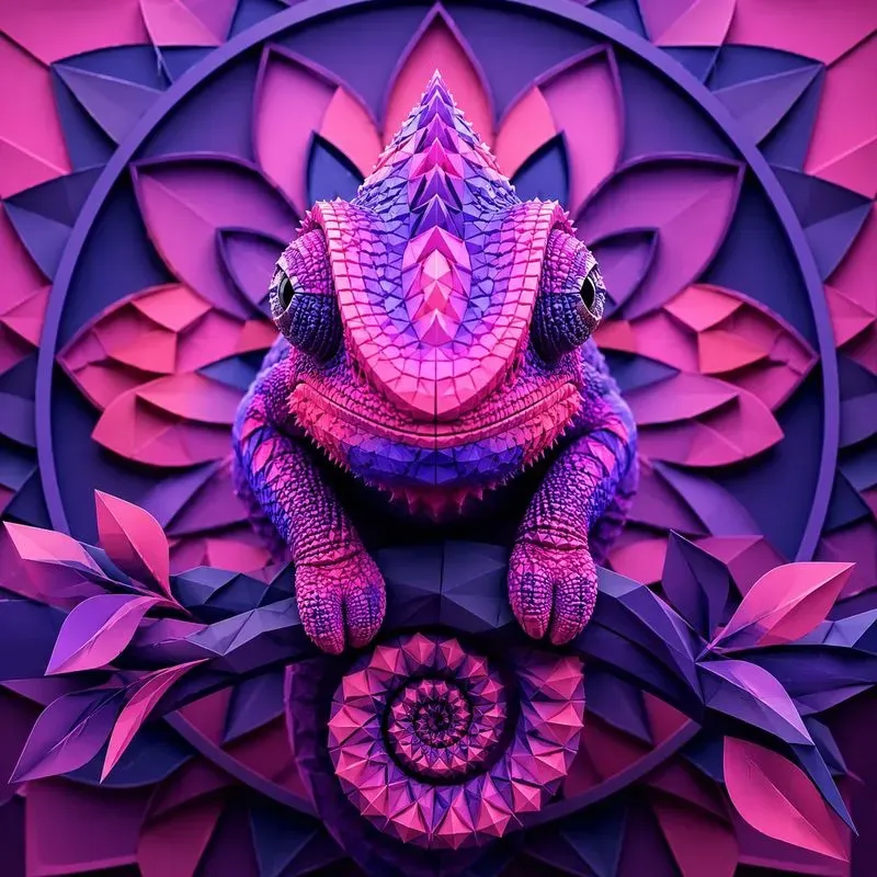 Vibrant Geometric Animal Art