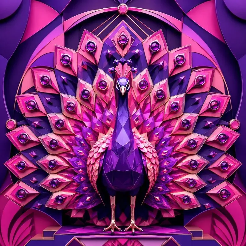 Vibrant Geometric Animal Art