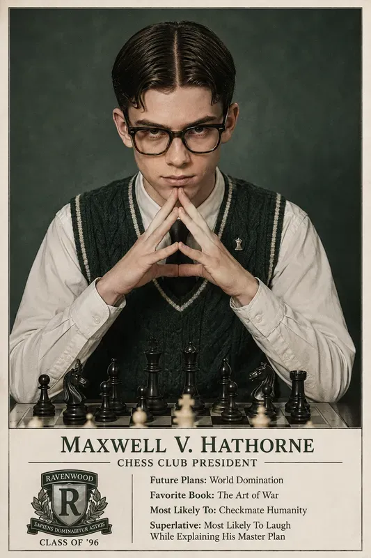 Villain Yearbook Photo Generator